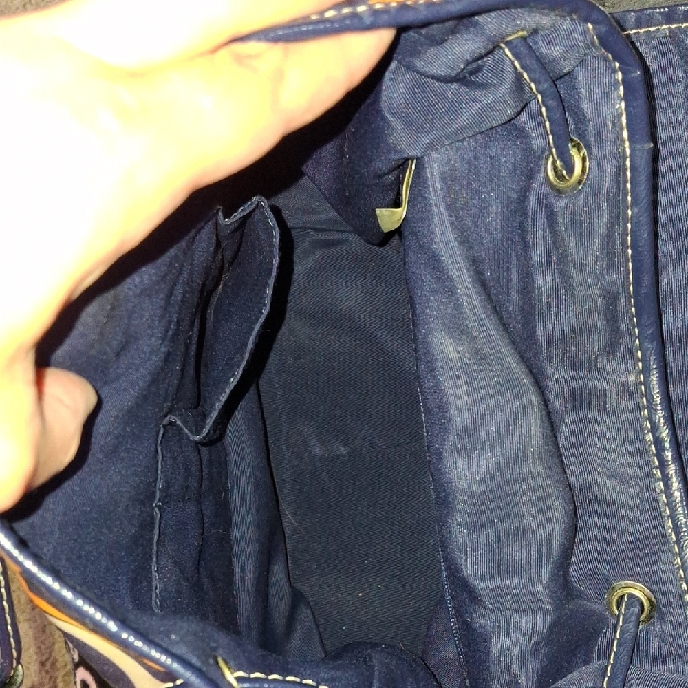 Coach Blue and Orange Patterned Backpack - Picture 7 of 7